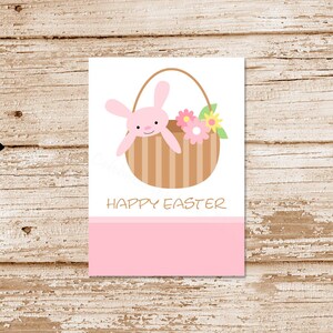 PRINTABLE Easter Tags, Favor Tags, Gift Tags, Stickers Labels . Easter Bunny Girl . Easter Basket Mini Cards | Instant Download  YOU PRINT