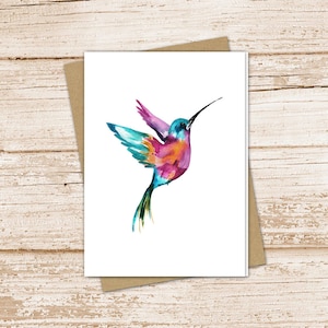 hummingbird card set .  hummingbird note cards . watercolor birds . bird watcher gift, nature . blank cards . folded stationery stationary