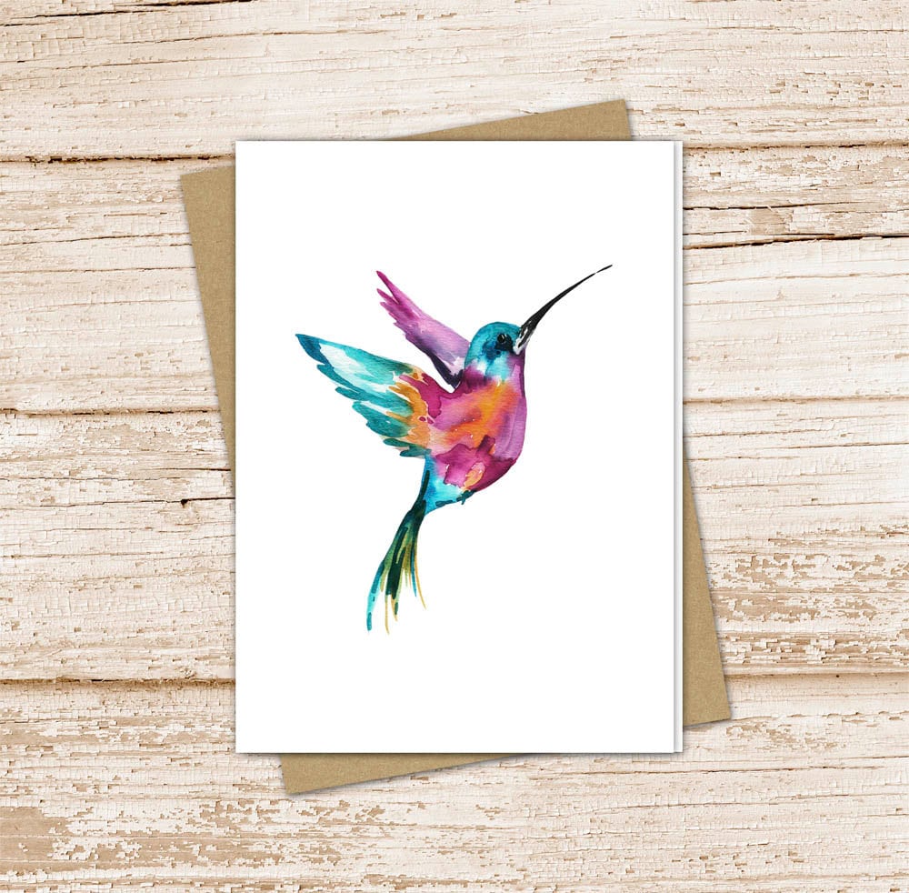 Juego de cartas Tarjetas notas de colibrí. - España