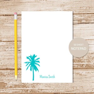 personalized notepad . PALM TREE . notepad . tropical note pad . personalized stationery . summer stationary . beach notepad