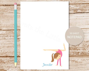 Personalized Gymnastics Notepad: 50-Sheet Stationery