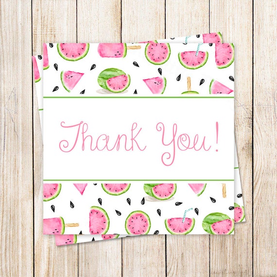 PRINTABLE watermelon favor tags . summer fruit . birthday thank you tags . stickers . Instant Download . YOU PRINT Il_570xn