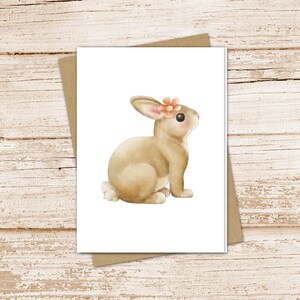 Watercolor Bunny Notecard Set: Spring Stationery