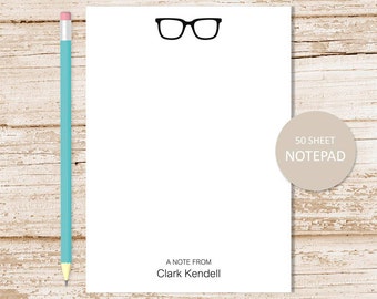 Personalized Glasses Notepad: Custom Stationery Gift