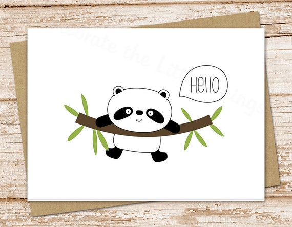Cute panda bear Card