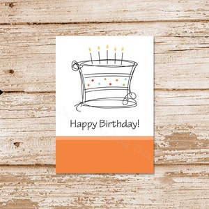 PRINTABLE happy birthday gift tags, stickers, labels, favor tags birthday cake multiple colors INSTANT DOWNLOAD You Print image 1