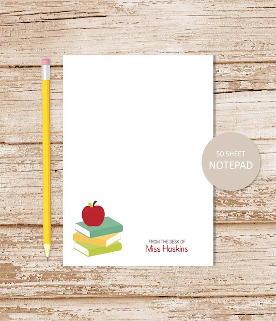 Simple Stationery A Note From Personalized Stationary Custom Gift for Teacher Teacher Stationery Personalized Stationary for Her