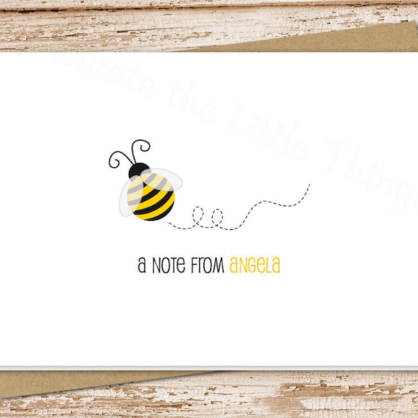 Bee Note Cards Etsy