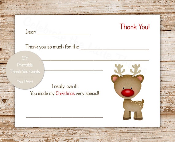 Thank You Christmas Holiday Card Thank You Christmas Holiday Card