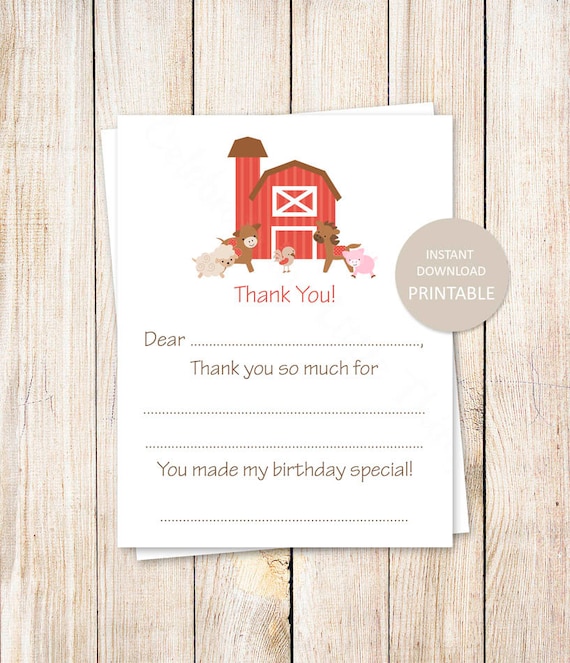 PRINTABLE farm thank oneself playing cards . birthday fill inside of the blank graphic about Fill in the Blank Thank You Cards Printable identified as PRINTABLE farm thank your self playing cards . birthday fill inside of the blank