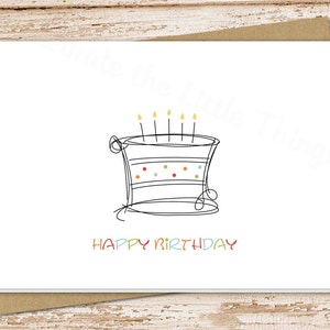 birthday card set . birthday cake, candles . happy birthday cards . folded cards