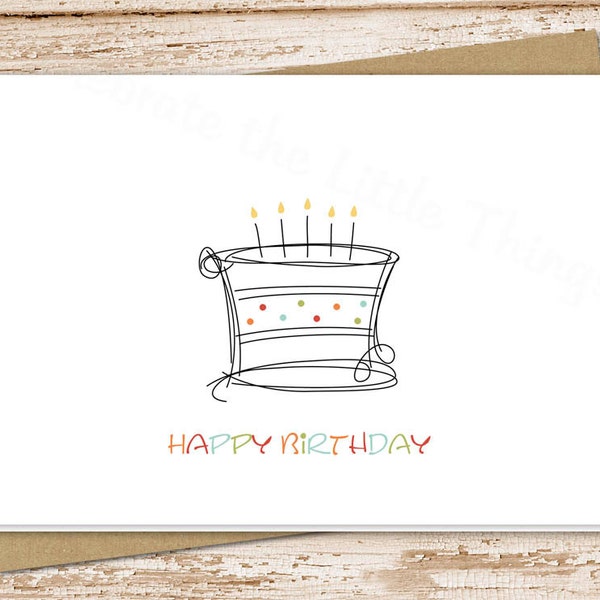 birthday card set . birthday cake, candles . happy birthday cards . folded cards