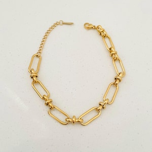 Gold Plated Bracelet, Stainless Steel Bracelet, Women’s Bracelet, Waterproof Chain Bracelet, Statement Bracelet