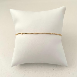Gold Plated Bracelet, Stainless Steel Bracelet, Waterproof Bracelet, Chain Bracelet, Women’s Bracelet, Bead Chain Bracelet