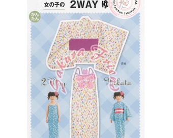 Japanese Two-way Yukata for Kids Sewing Pattern | DIY Outfit for Children |