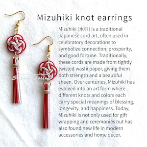Japanese Mizuhiki Knot Earrings – 12 Colors Available