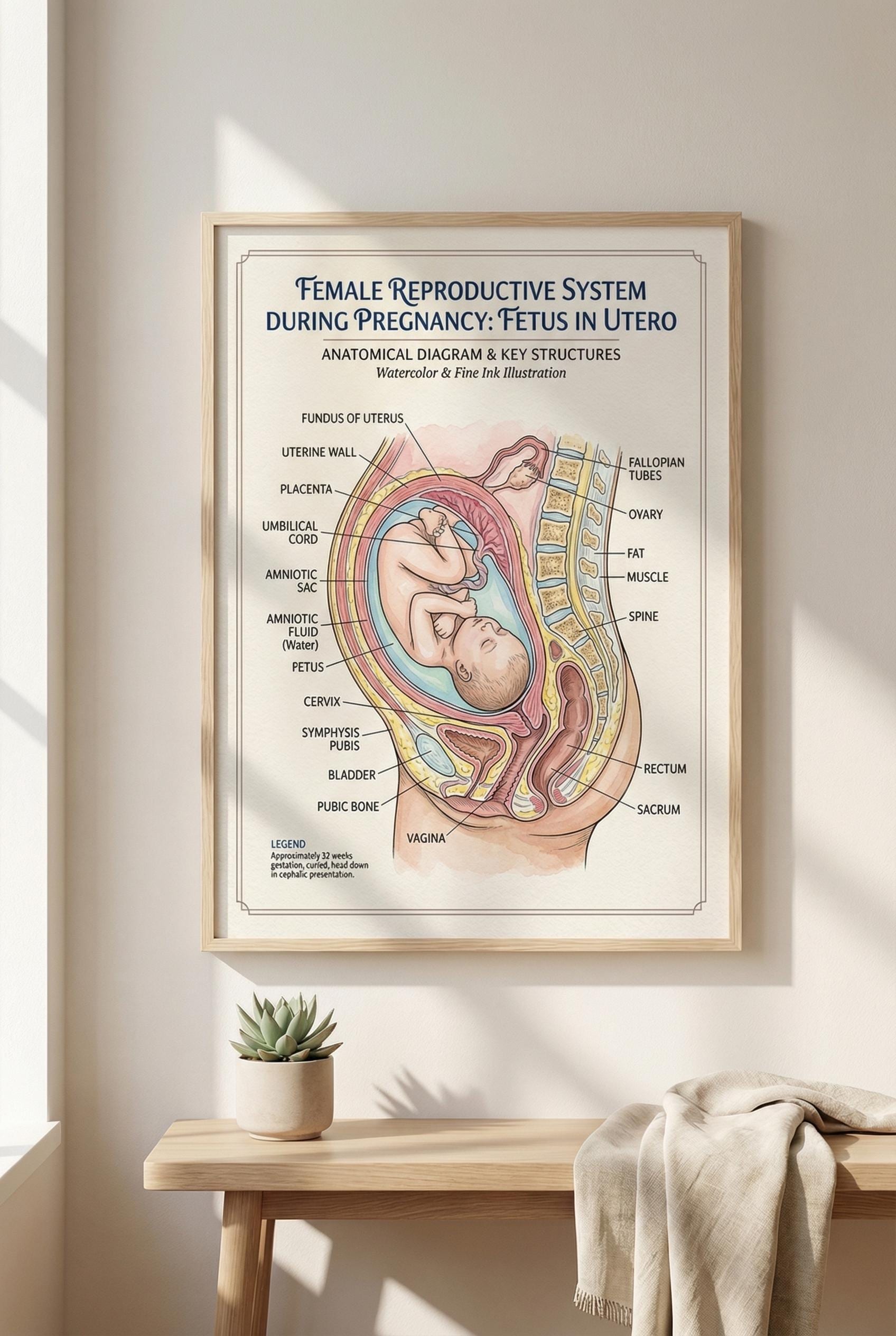 Baby in Womb Poster - Etsy