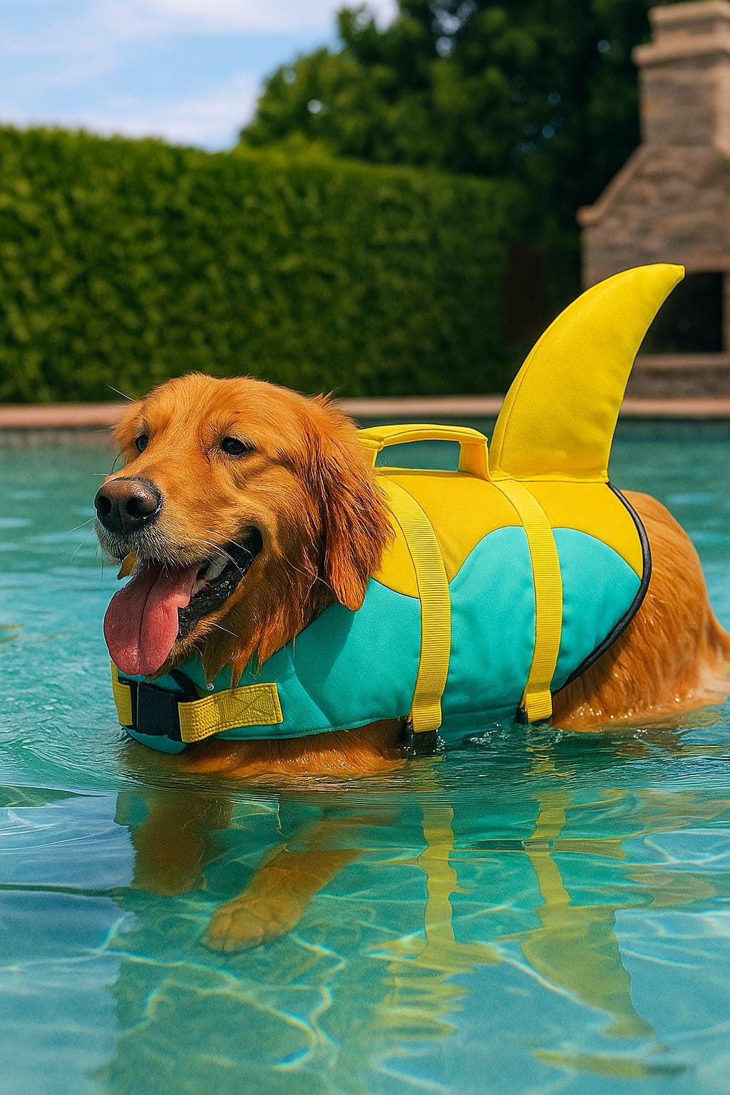Shark Fin Pet Life Jacket for Dogs and Cats Swim Vest Adjustable Safety Float for Pool or Beach Fun