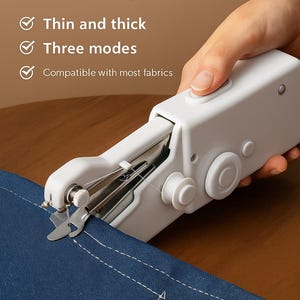 Máquina de coser eléctrica de mano: herramienta de costura portátil para telas, ropa y reparaciones de bricolaje