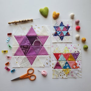 Superstar mini-quilt PDF-patroon