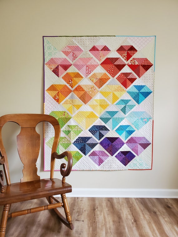 ★TOUT Y EST★ CRINKLE TRIANGLE QUILTING POCKET D SILVER FM Special Bundle - the Original and Scrappy Birthstone Quilt