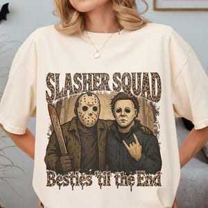 Comfort Colors® Jason Voorhees Shirt, Michael Myers Shirt, Jason And Michael Shirt, Halloween Movie Shirt, Friday The 13th Shirt