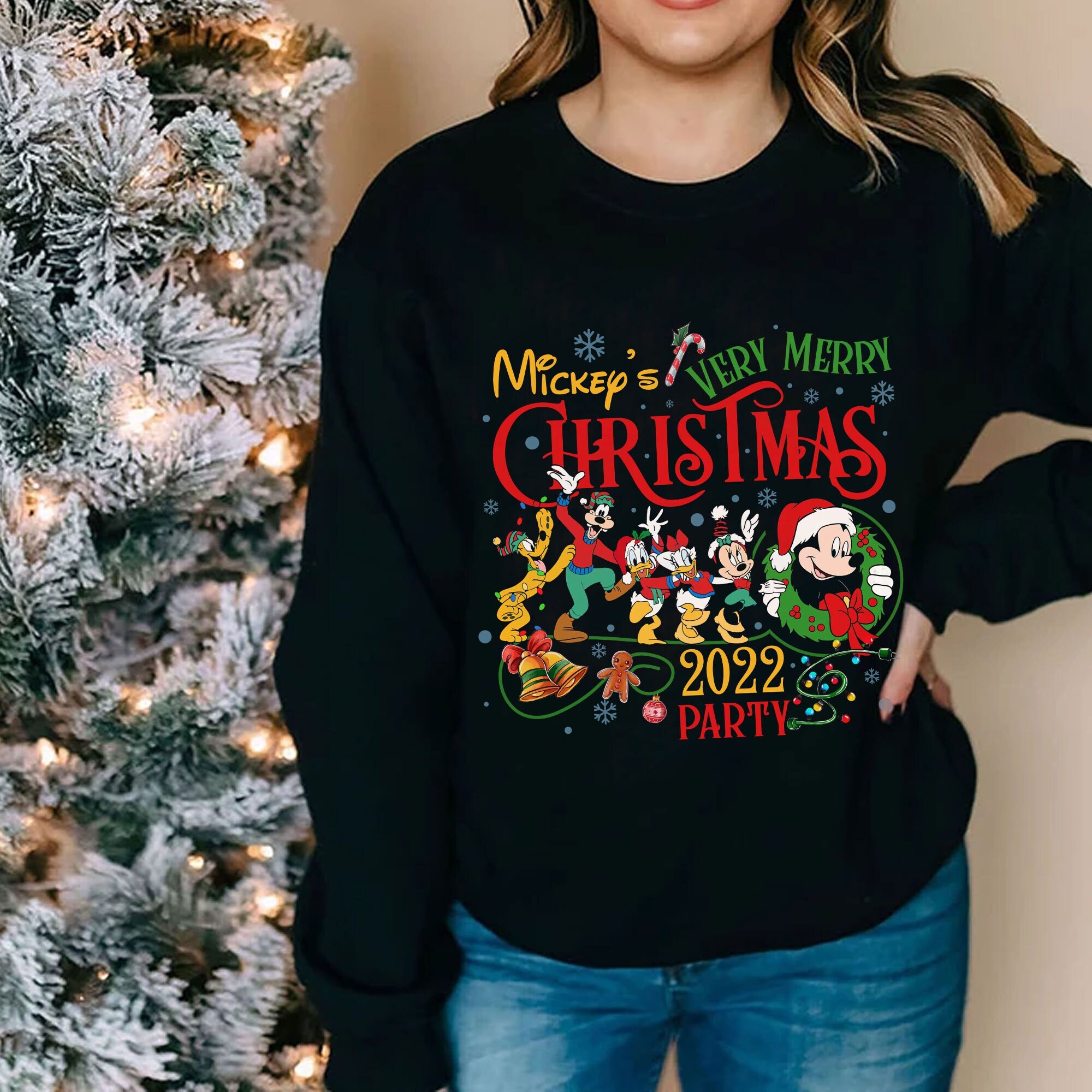 Discover Mickey Very Merry Christmas Party 2022, Disney Christmas Sweatshirt