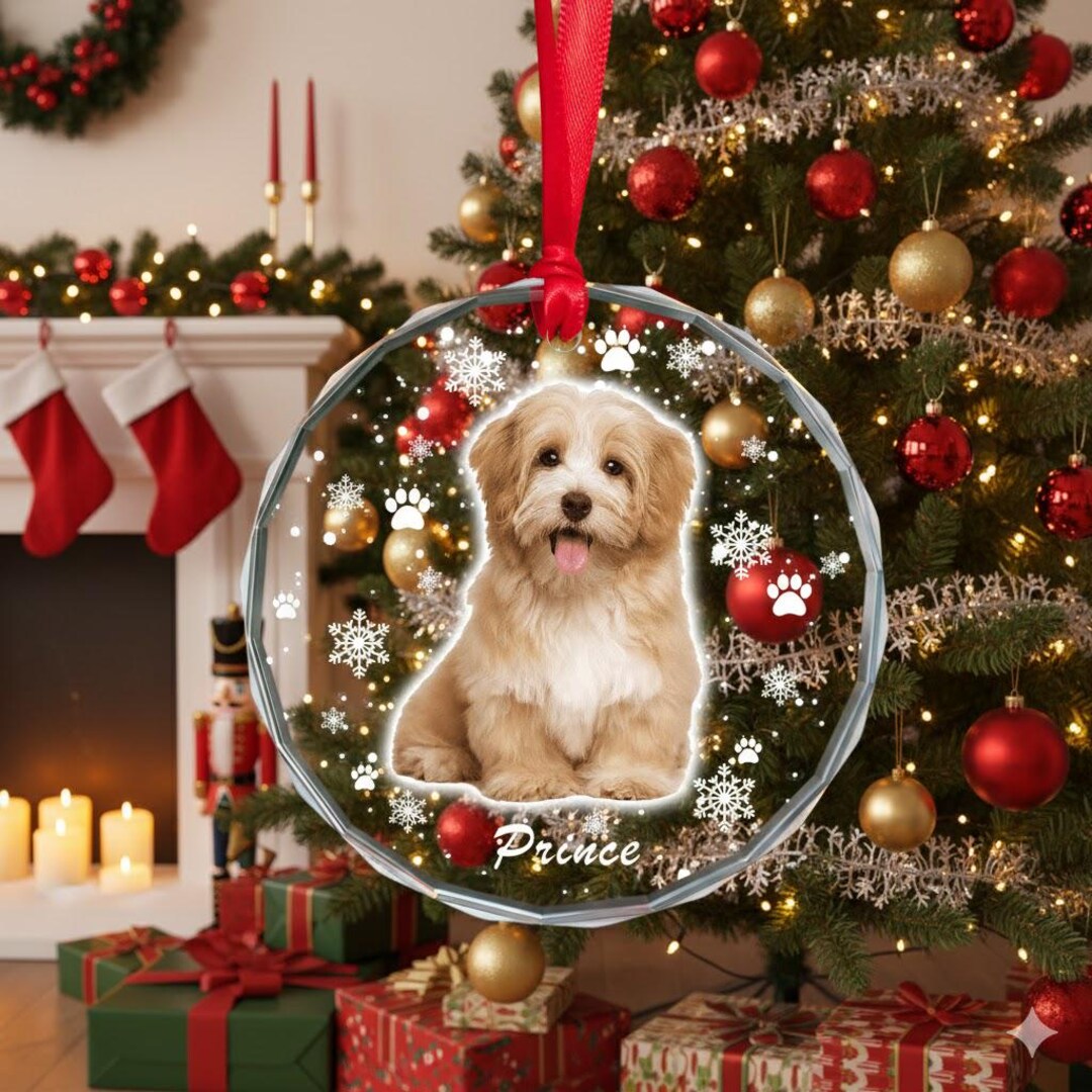 Personalized Pet Watercolor Ornament Using Pet's Photo + Name - Custom ...