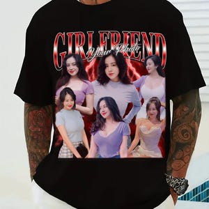 Custom Girlfriend Bootleg Shirt, Boyfriend Shirt, Shirt With Girlfriend Face, Custom Photo Vintage Tshirt, Custom Image Wife, Husband Shirt