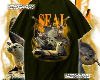 Seals Of Approval Funny Vintage Shirt, Retro Seal T-Shirt, Funny Sayings Shirt, Seal Lover Gift, Ocean Animal Shirt, Silly Shirt Gifts