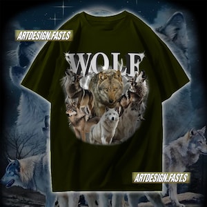90s Wolf Shirt - Retro Wolf Comfort Colors T-Shirt, Howling Wolf Tshirt, Alpha Wolf Graphic Tee, Wolf Lover Gift, Y2K Wolf T Shirt