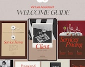 Virtual Assistant Welcome Packet Template for Client Onboarding Kit, VA Starter Pack Canva business ebook template, New Client Welcome Guide