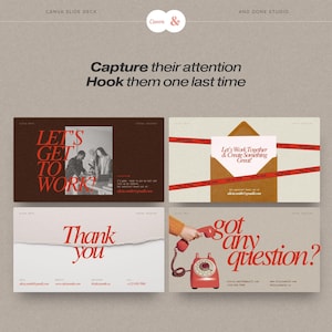 Presentazione in Canva per assistenti virtuali, modello di presentazione per il personal branding, proposta di slide editoriale audace per consulente creativo. immagine 9