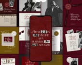 Finance Coach Instagram Template for Business Professional, Elegant Social Media Manager Post for Consultant, Dark Burgundy Instagram Story