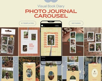 Ästhetisches Fotojournal-Instagram-Karussell-Template, Foto-Dump-Template, Karussell-Posts zum Alltag, visuelles Tagebuch für Fotografen (Fotobuch)