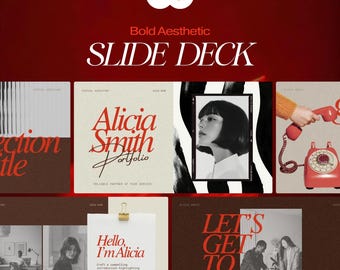 Presentazione in Canva per assistenti virtuali, modello di presentazione per il personal branding, proposta di slide editoriale audace per consulente creativo.