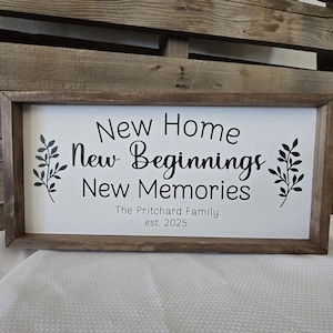 Welcome Home Custom Wood Sign, Personalized New home Sign, Housewarming Gift Sign, Personalized Housewarming Gift, New Home Gift