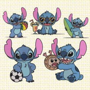 Bundlde Summer Stitch Embroidery, Stitch Embroidery, Lovely Stitch Embroidery, Vibes Summer,  Machine Embroidery File Beach Summer Dowload