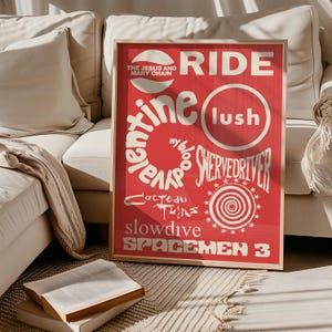 Shoegaze  digital download poster, Vintage Wall Art Print, Retro Poster Design, Digital poster Download, vintage aesthetic poster
