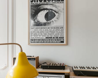 Póster de música shoegaze retro: Arte de pared con estilo vintage