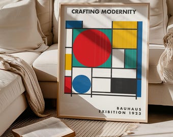 Arte Bauhaus: Arte mural retro vintage (Descarga digital)