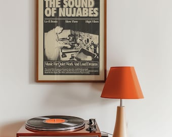 Vintage Lo-Fi Hip Hop Poster: Vintage Musik Wandkunst, Retro Zimmer Dekor