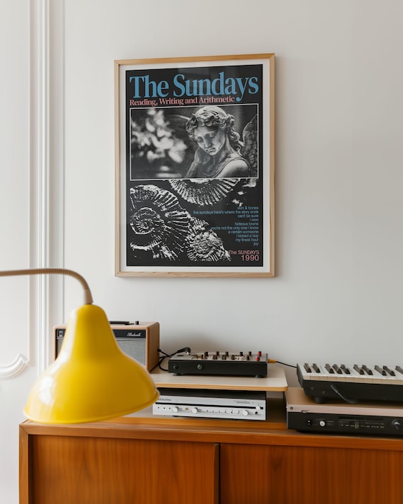 Dreampop 90s Vintage Poster Matte Vertical Poster | Music Wall Art, Retro Room Decor