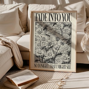 Fade into you digital download poster, Vintage Wall Art Print, Retro Poster Design, Digital poster Download, vintage aesthetic poster