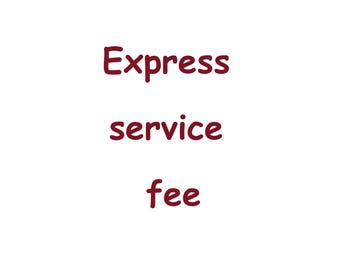 Additional fee，Express service fee; Urgent handling service fee; Rush service fee