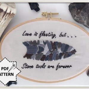 Stone Tools Are Forever Embroidery Pattern