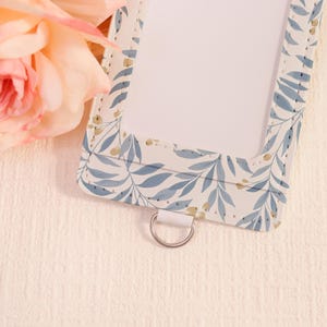 Porte-badge personnalisé, Porte-cartes d'identité à fermeture coulissante, Joli porte-cartes d'identité en damier, Protège-cartes transparent à rayures verticales, Complément pour cordon