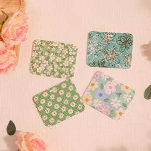 Hard Customized Badge Holder, Slide Closure Id Holder, Pretty Flowers ID Holder,Colorful Daisy Transparent Card Protector,Add on for Lanyard