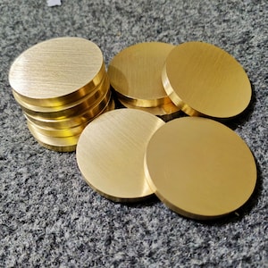 30pcs | 40mm x 5mm solid Brass coins blanks | blanks for laser engraving | blank Coins | laser blanks |