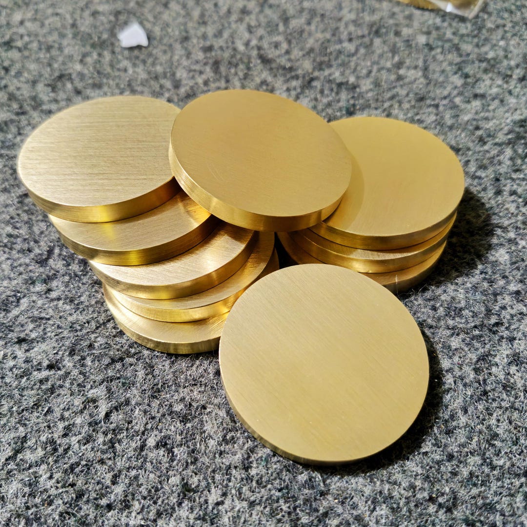 45pcs | 40mm X 3mm Solid Brass Coins Blanks | Blanks for Laser ...